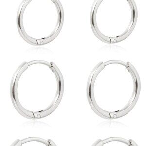 Dainty 6 Pairs Surgical Steel Earrings Sets for Multiple Piercing, Lightweight 1